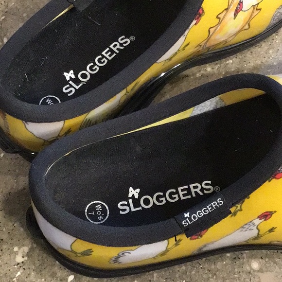 Sloggers garden shoes, chicken print, yellow, 7 - Picture 2 of 13